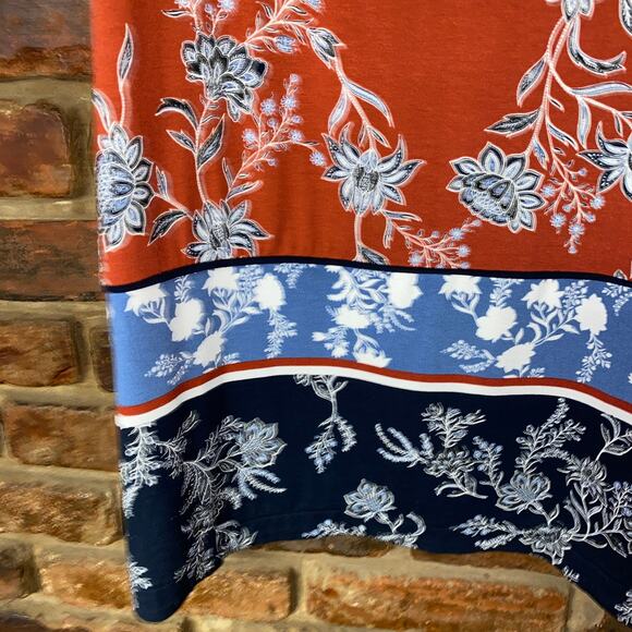 J. Jill Wearever Pottery Vine Jacobean Layering Floral Tank Top Size XS Petite - Picture 4 of 8